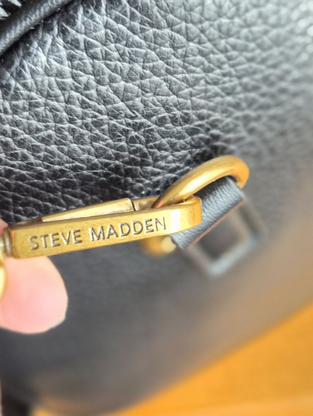 NWT Viral Steve Madden Bboden Black Rowan Boston Bag - Leather Satchel Crossbody - Picture 7 of 10